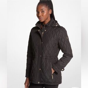NWT Lightweight Michael Kors Quilted Hooded Jacket